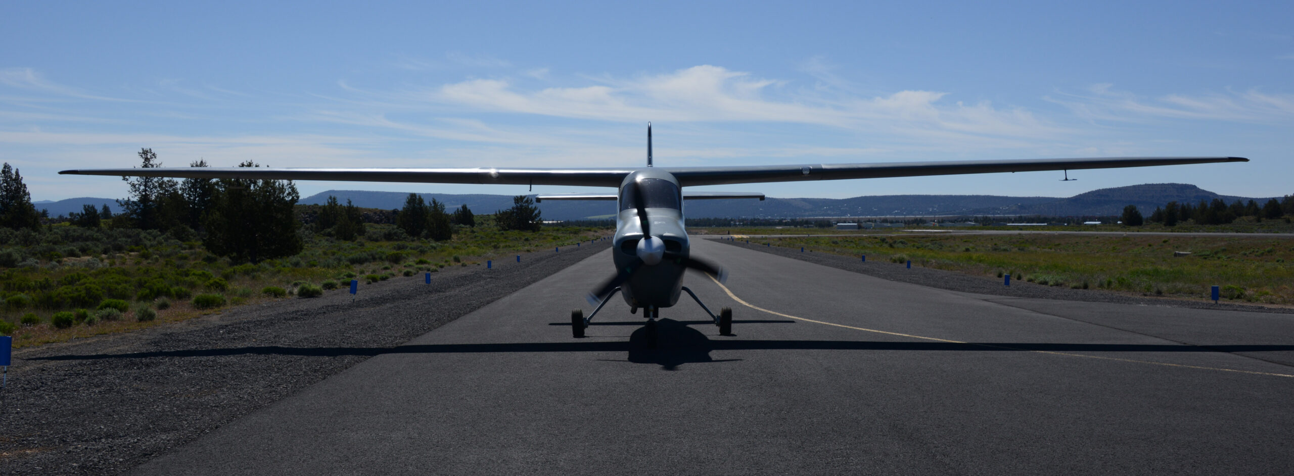 NightHawk QS3 on a runway, front view
